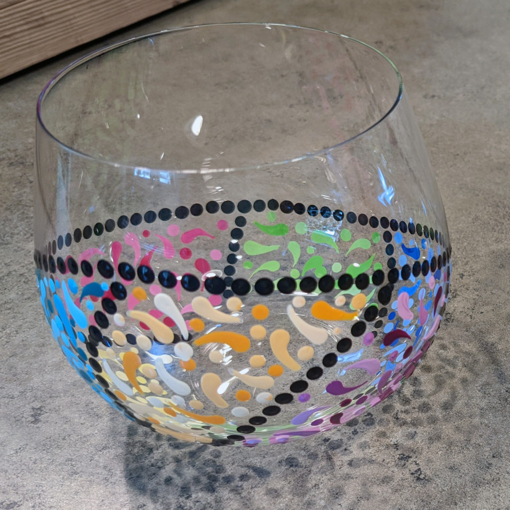 Painted glassware