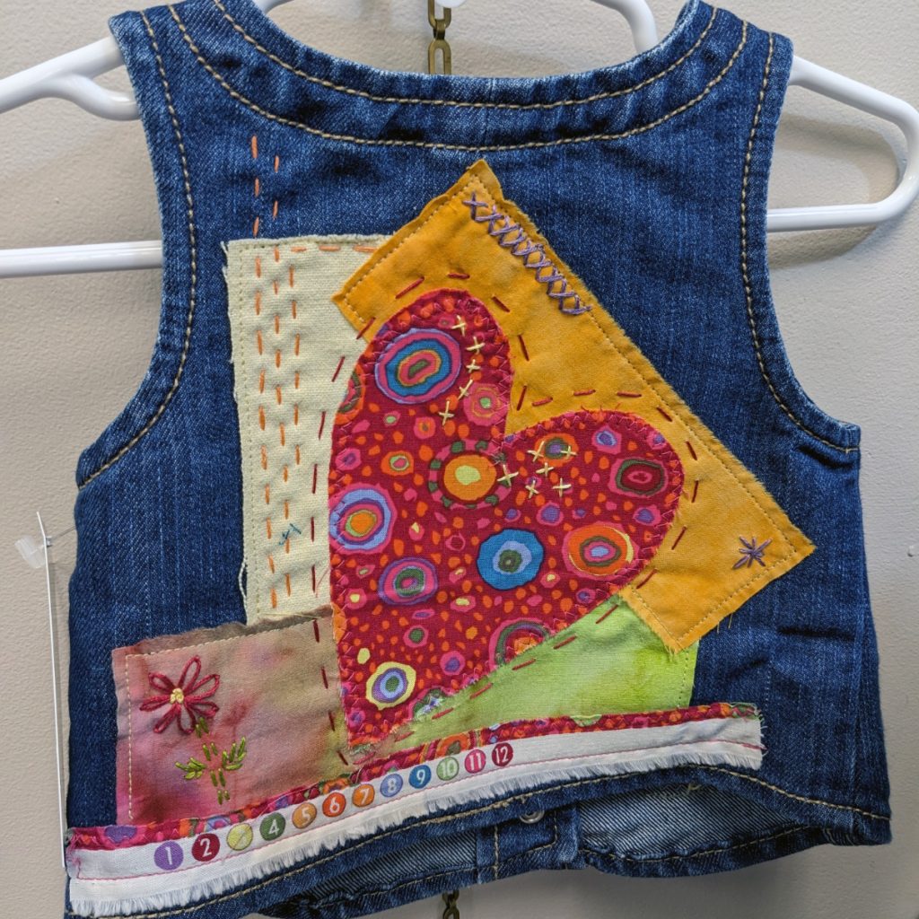Upcycled denim vest