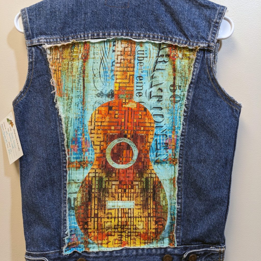 Upcycled denim vest