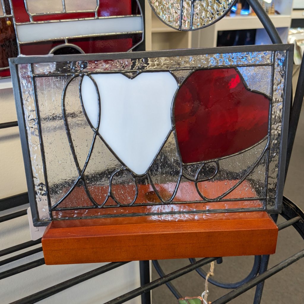 stained glass hearts