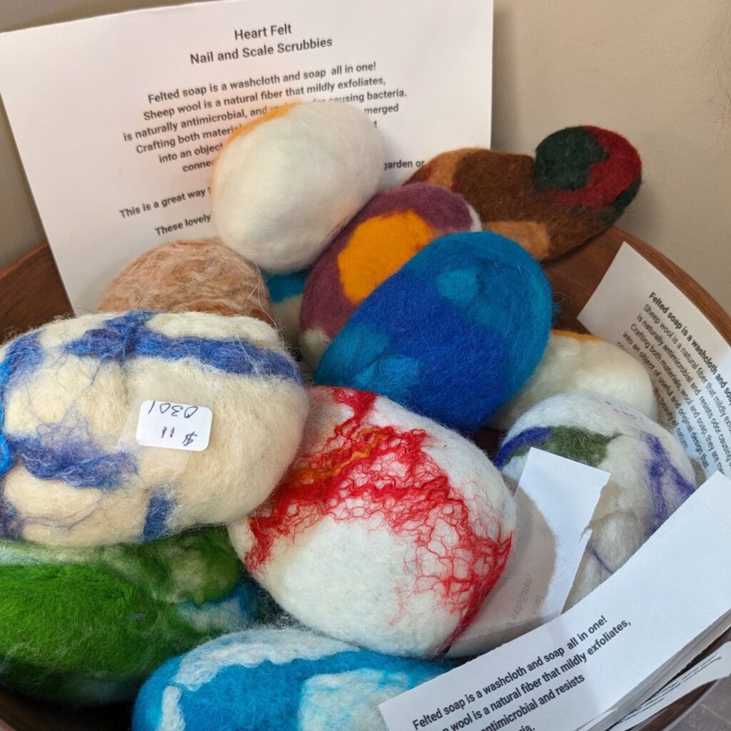 Felted soaps