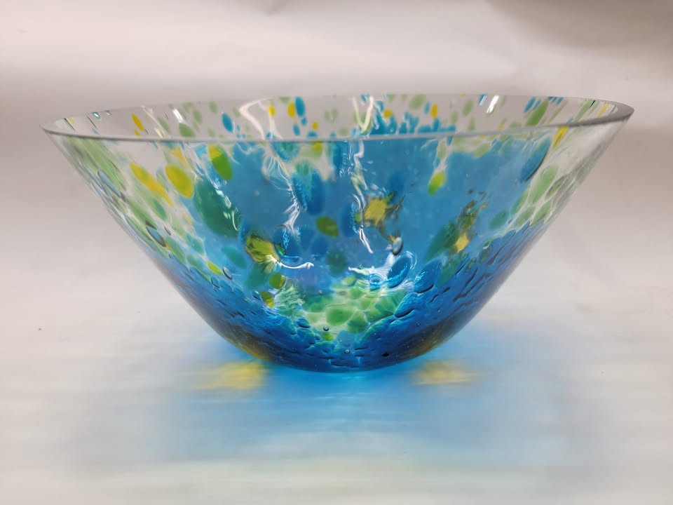 Fused glass bowl