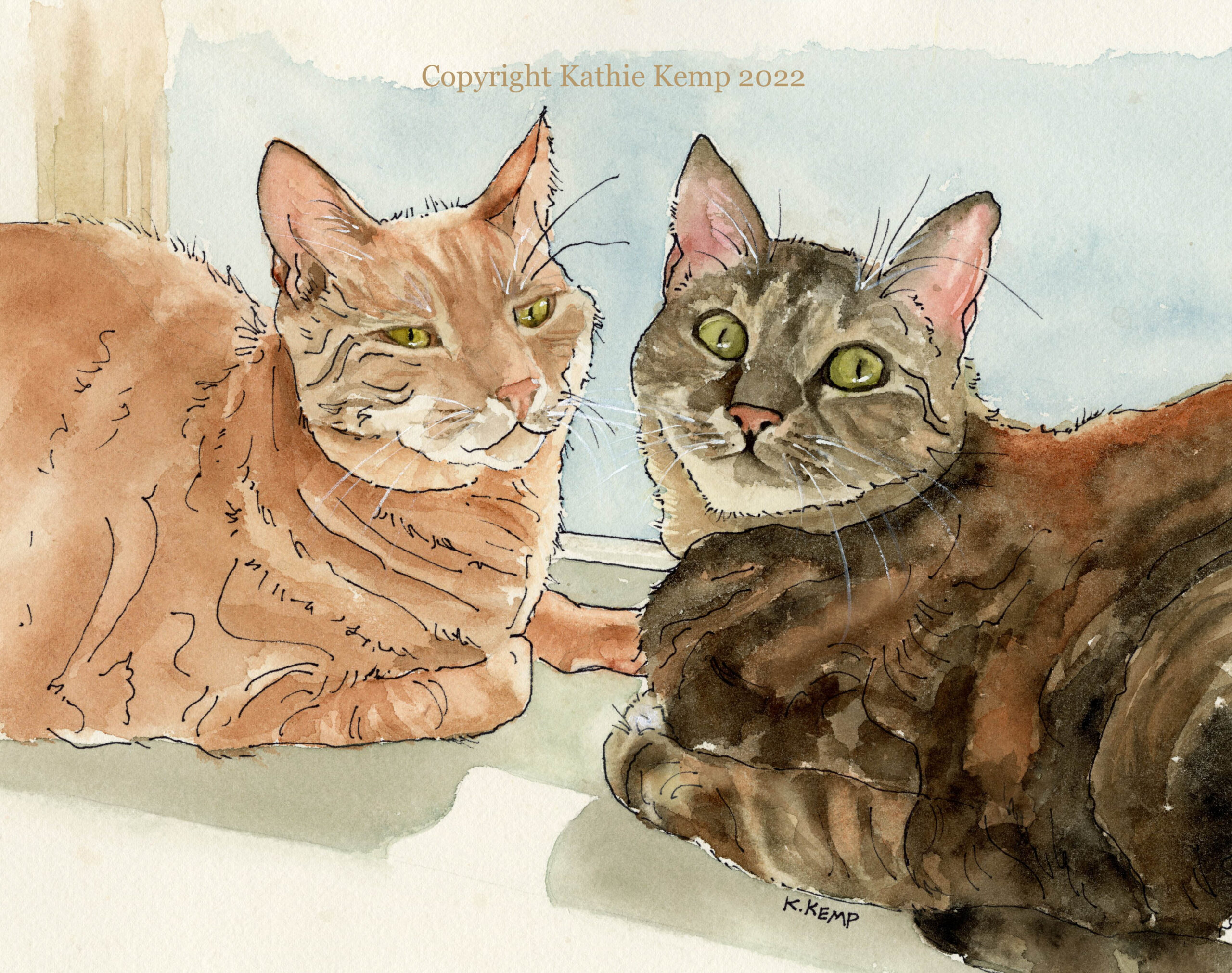 Painting of cats