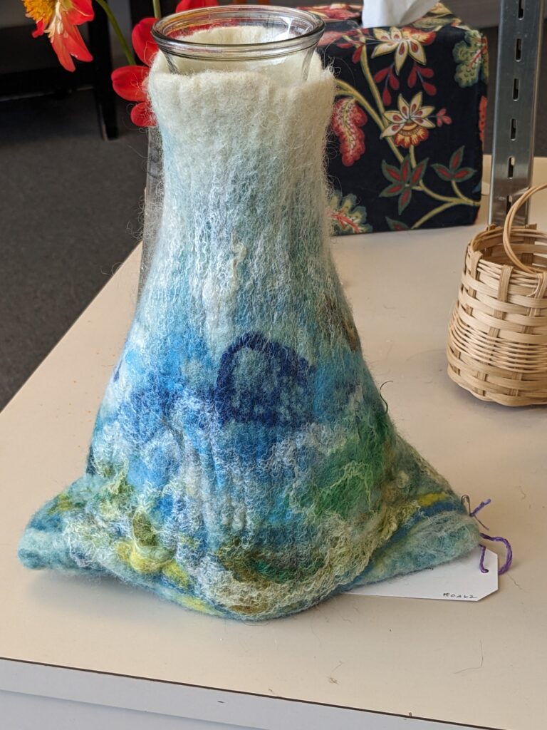 felted vase