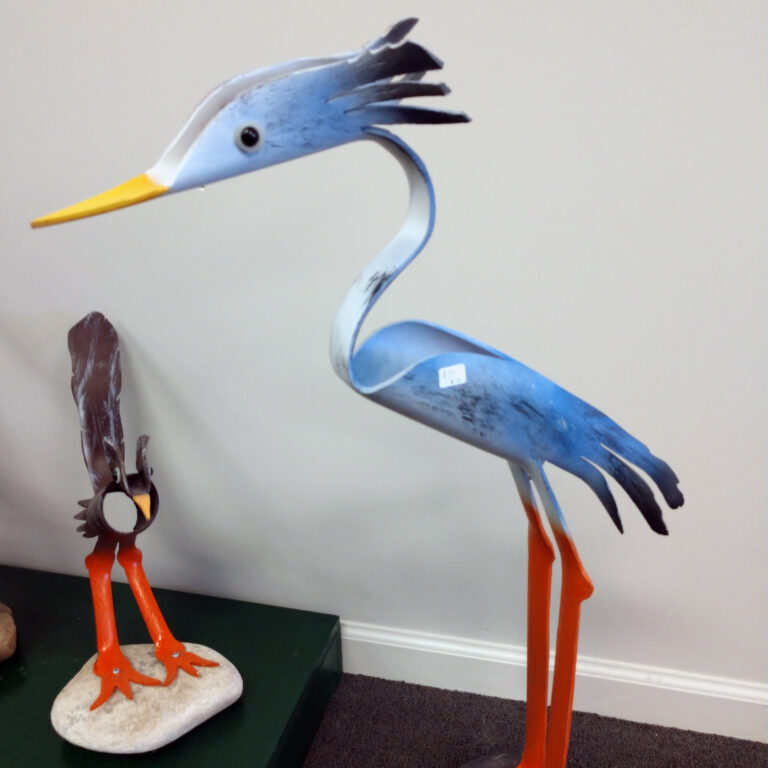 Great blue heron PVC sculpture