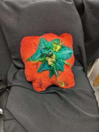 Felted Pillow by Denise Lawless